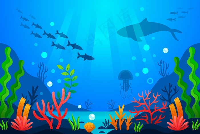 海底电视会议背景eps,ai矢量模版下载
