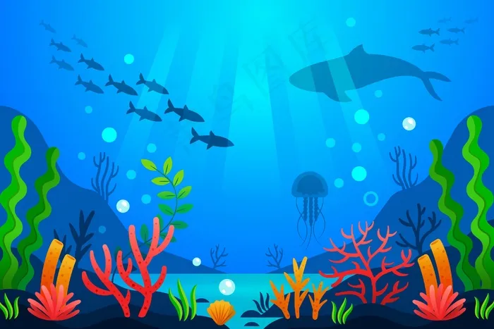 海底电视会议背景eps,ai矢量模版下载