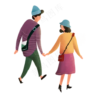 七夕情人节情侣元素设计