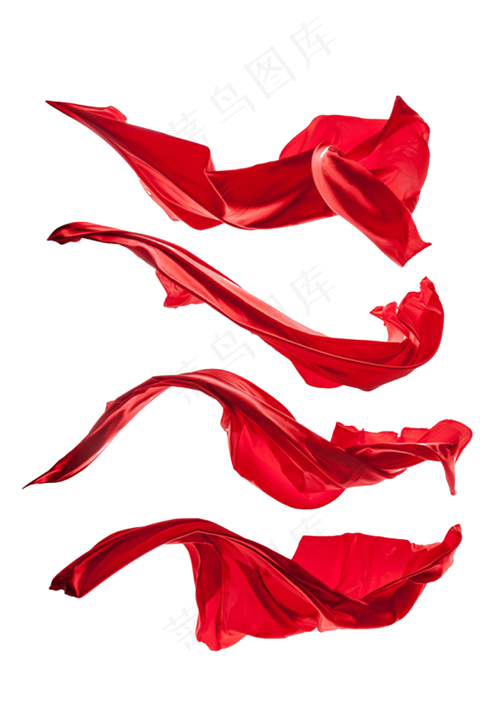 红色飘带喜庆背景,免抠元素