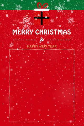 圣诞节白色雪花格子礼物圣诞快乐