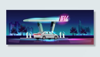 现代电动汽车在车库发电站充电