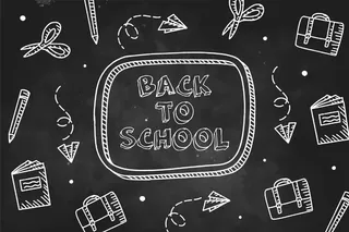 黑板回到学校背景与元素收集