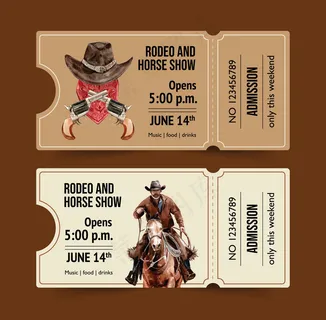 有马、有人、有绳子的牛仔票