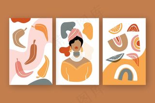 抽象手绘形状封面