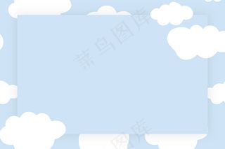 多云的天空框架在可爱的柔和图案