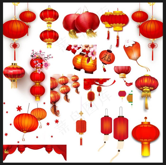 灯笼 红灯笼集psd模版下载
