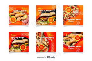 带照片的烹饪模板集