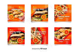 带照片的烹饪模板集