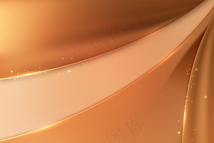 平滑的金色波浪背景eps,ai矢量模版下载