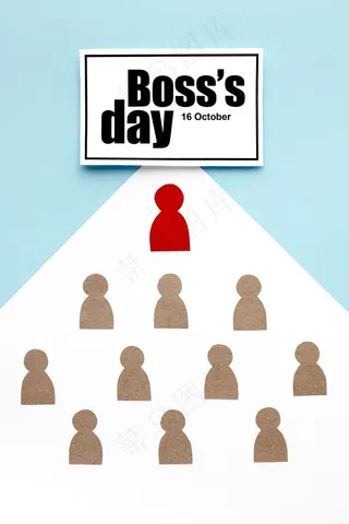 老板节概念俯视图