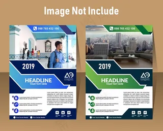 几何设计a4尺寸封面宣传单,DM传单打印模板