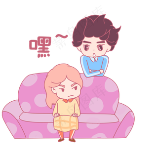 七夕节情侣卡通主题表情包