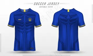 足球球衣模板运动t恤设计