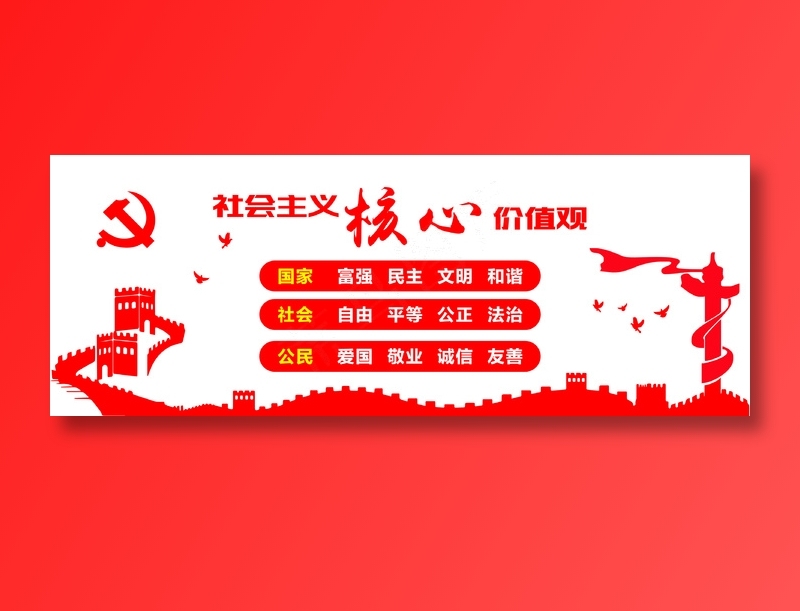 *核心价值观cdr矢量模版下载