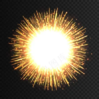 透明光焰焰火爆炸效果
