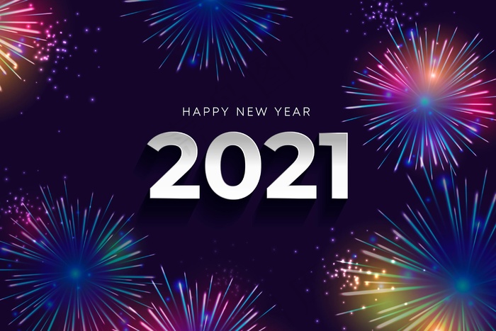 2021年新年烟花汇演eps,ai矢量模版下载