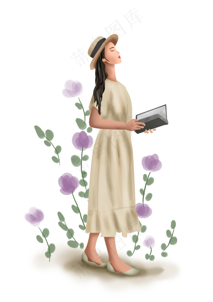 立秋秋天野外的女孩(2480X3508(DPI:300))psd模版下载