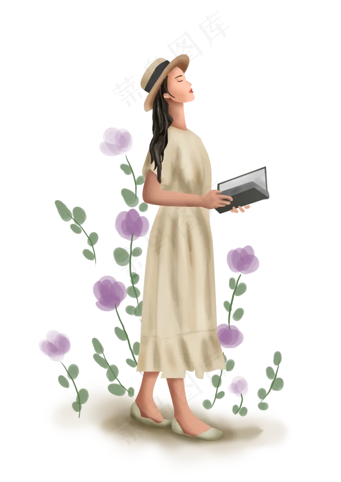 立秋秋天野外的女孩(2480X3508(DPI:300))psd模版下载