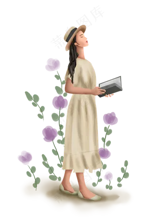 立秋秋天野外的女孩