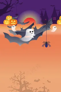 卡通手绘万圣节节日
