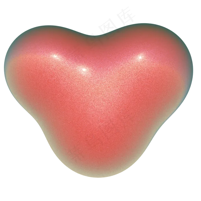 七夕情人节C4D玻璃夹心爱心立(2000X2000)