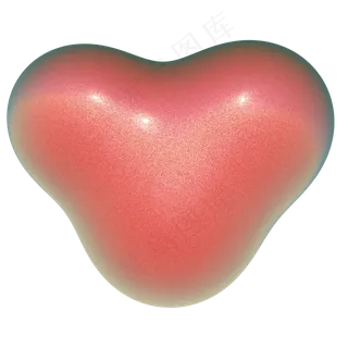 七夕情人节C4D玻璃夹心爱心立