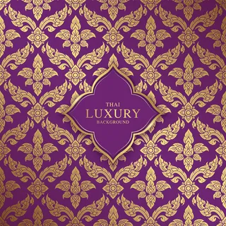 泰国艺术豪华寺庙和背景图案