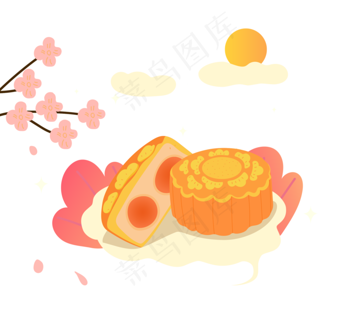 中秋节月饼元素(2000X2000(DPI:300))psd模版下载