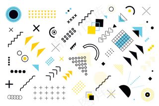 各种模型样机和几何形状背景