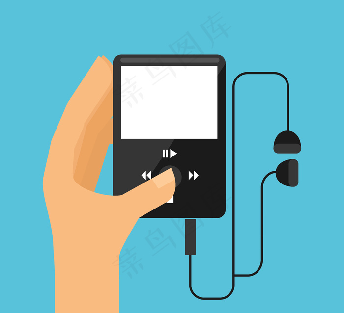 手持mp3eps,ai矢量模版下载