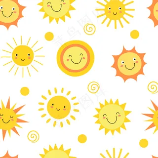 太阳无缝图案