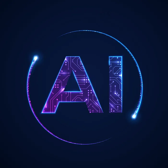 人工智能概念。电路板背景与ai标志。插图eps,ai矢量模版下载