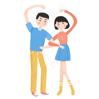 七夕情人节手绘素材