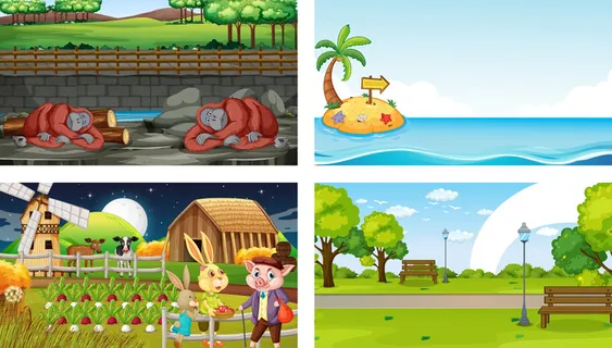 四种不同性质的横向场景