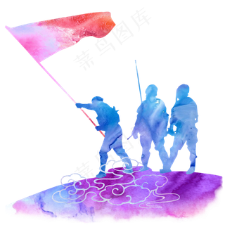 军运会军人剪影