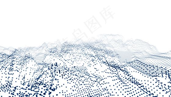 白色背景下的粒子连接波 白色背景下的粒子连接波