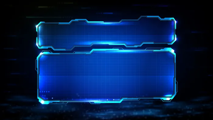 蓝光科技的抽象未来框架科幻框架插图eps,ai矢量模版下载