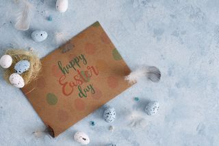 复活节快乐卡片模型样机