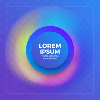 几何背景明亮的颜色和动态的形状组成。插图。