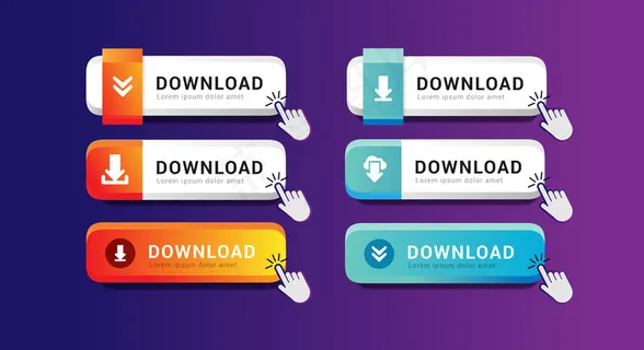 ui ux模板的下载按钮集合集