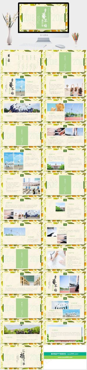 灰色营销PPT模板预览图