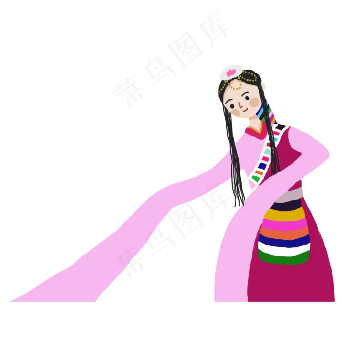 人物元素之少数民族藏族女子(2000X2000(DPI:150))psd模版下载