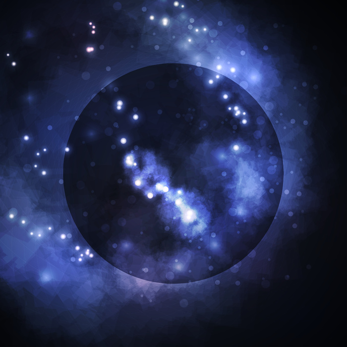 繁星点点的背景，丰富的恒星形成星云，彩色抽象插图eps,ai矢量模版下载