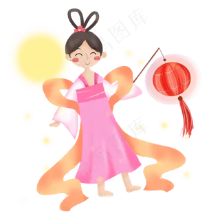 中秋节嫦娥花灯素材