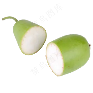绿色切开的瓜类食物