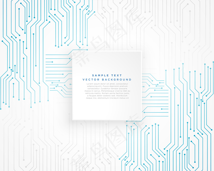 矢量技术蓝色电路图背景