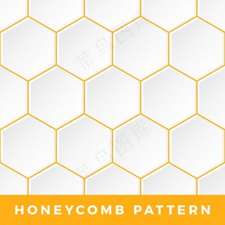 六边形蜂窝图案轮廓。