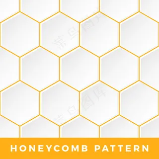 六边形蜂窝图案轮廓。