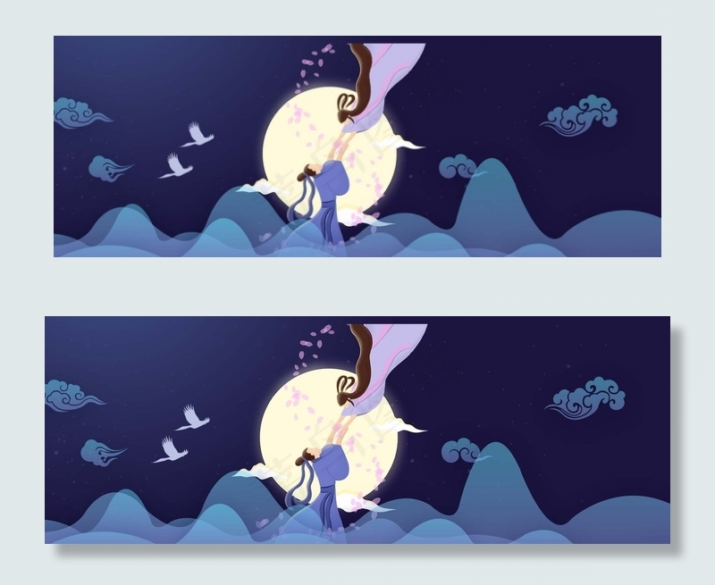 七夕蓝色自然主题背景